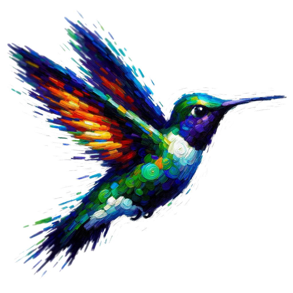 Hummingbird at tropical Florida gift shop near Disney