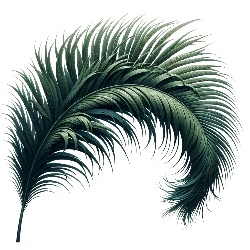 Tropical palm frond decorating Treasure Island Gift Shop Orlando