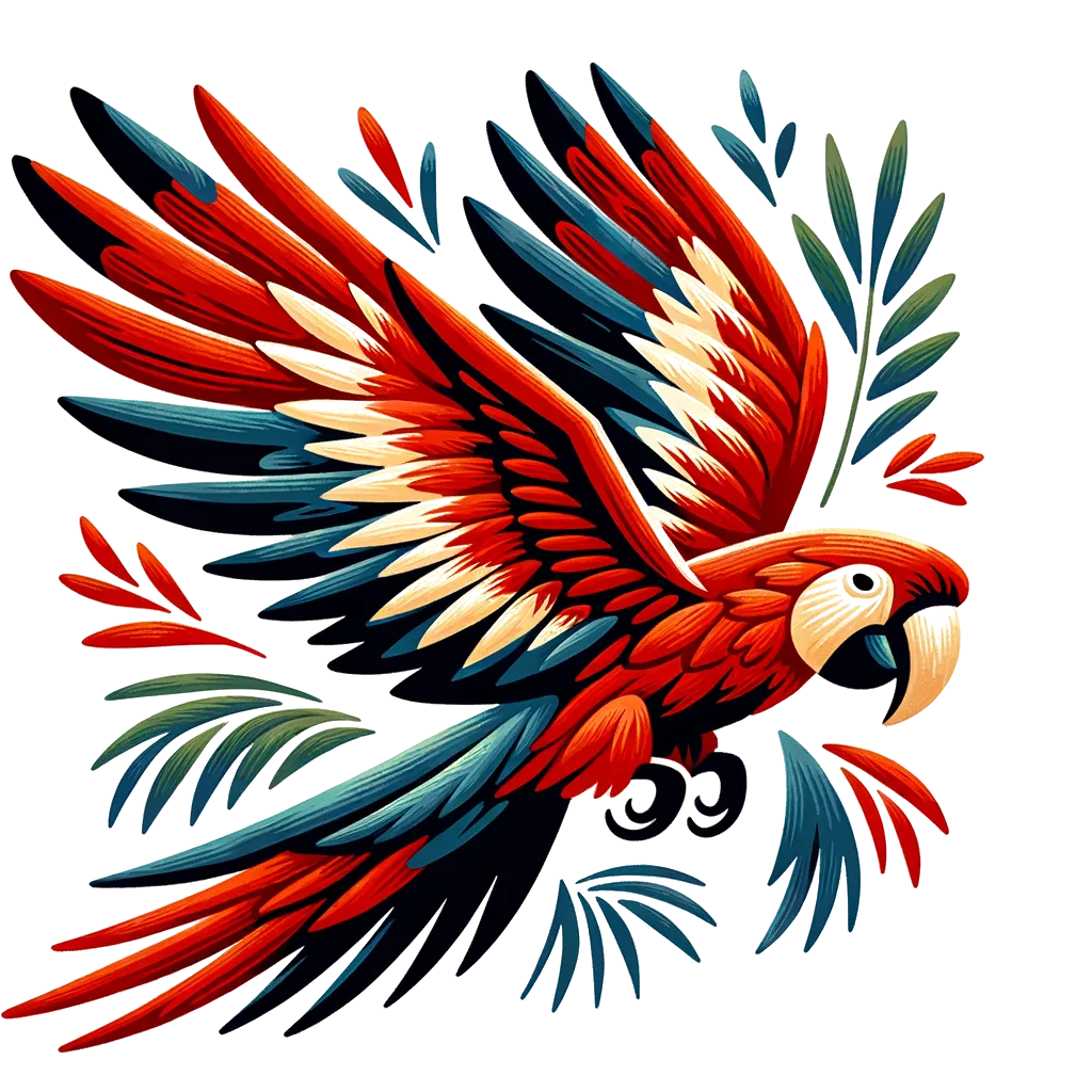 Tropical parrot at Treasure Island Gift Shop near Disney World