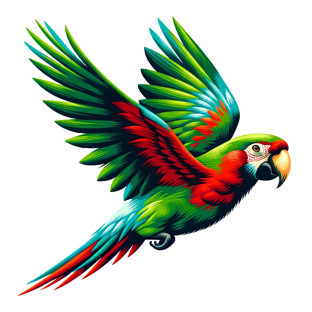 Colorful parrot at Orlando souvenir store